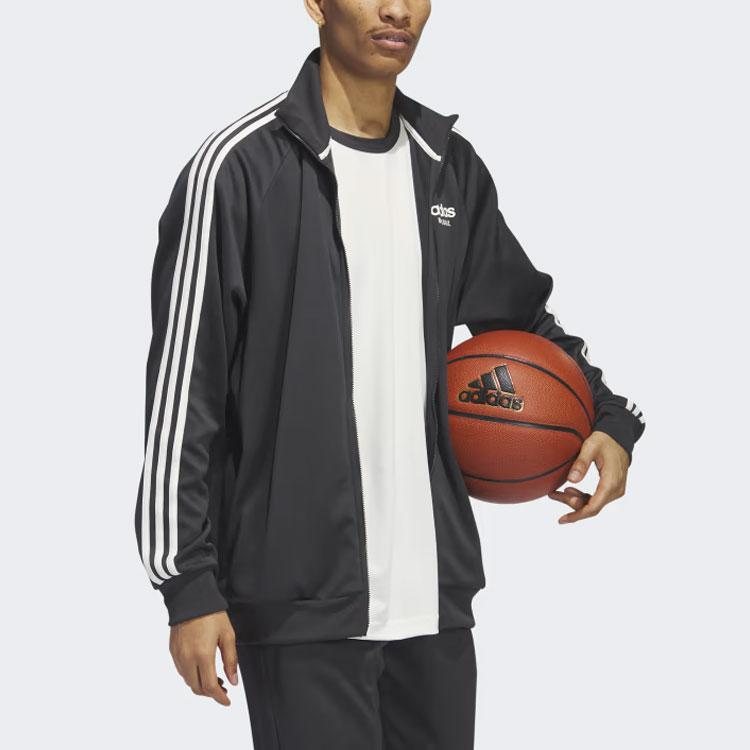 Adidas Basketball Select Stand Collar Long Sleeve Jacket Men Jackets Black IL2189