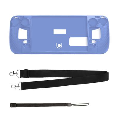 Silicone Case Compatible for Steam Deck Non Slip Anti Scratch Protective Case with Lanyard Hand