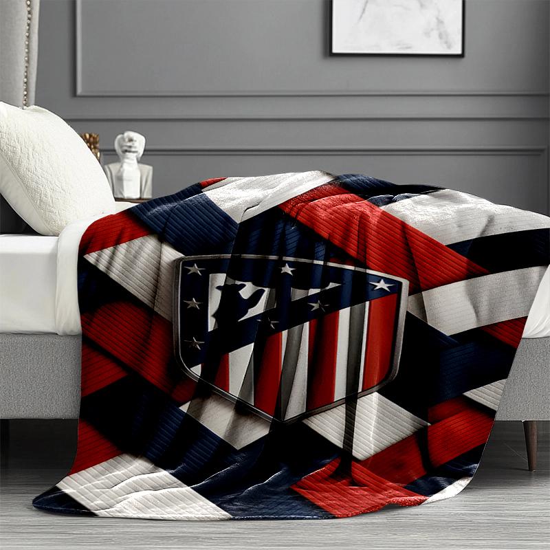 Coperta con Stampa Atletico Madrid - Morbida e Confortevole, per Camera da Letto, Viaggio, Divano, Decorazione per la Casa - Regalo di Compleanno o Natale per un Amico