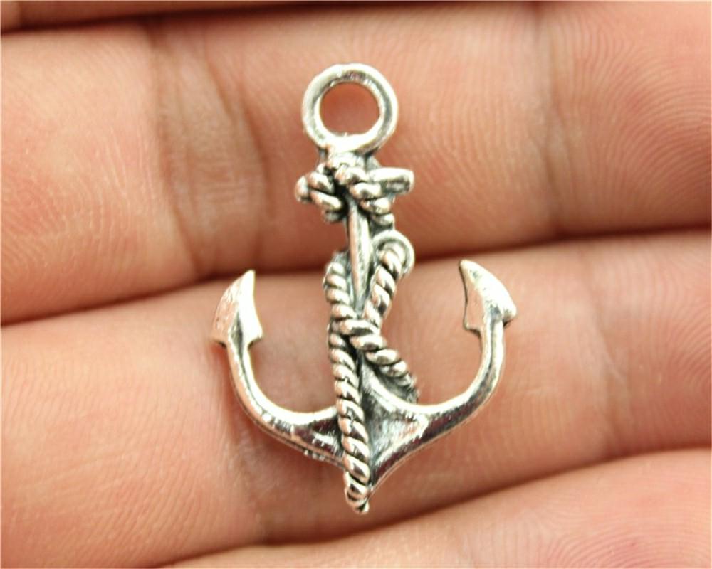 4 Pieces Mix Ship Anchor  Decor Charms For Jewelry Making Boat Anchor Diy Craft Supplies Men Jewelry Decorative Jewelry Gift