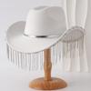 Europäischer und amerikanischer Stil beliebter feiner Fransen Western Cowboy Zylinder lässiger eleganter Zylinder Festival Party Jazzhut