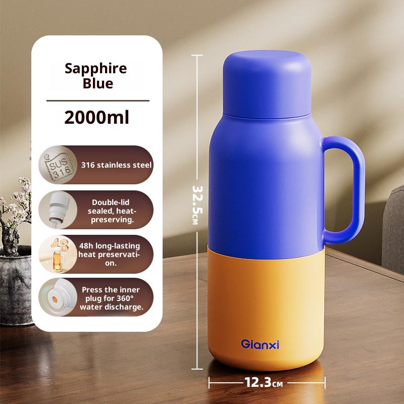 Gianxi Insulated Pot 316 Stainless Steel Large Capacity Hot Water Bottle 2025 New Home Warm Water Bottle Hot Water Bottle