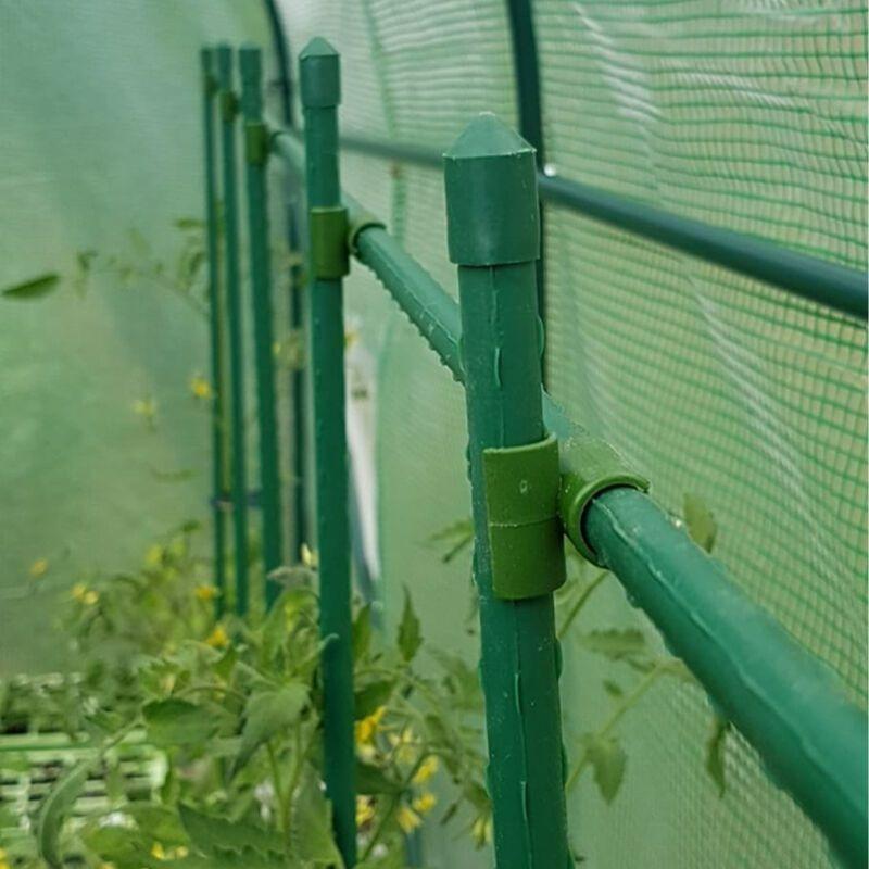 5/50x Plant Support Trellis Connector Fixed Cross Clip Stake Clips Reusable Cross Buckle for Plant Grafting Frame Rod Connection