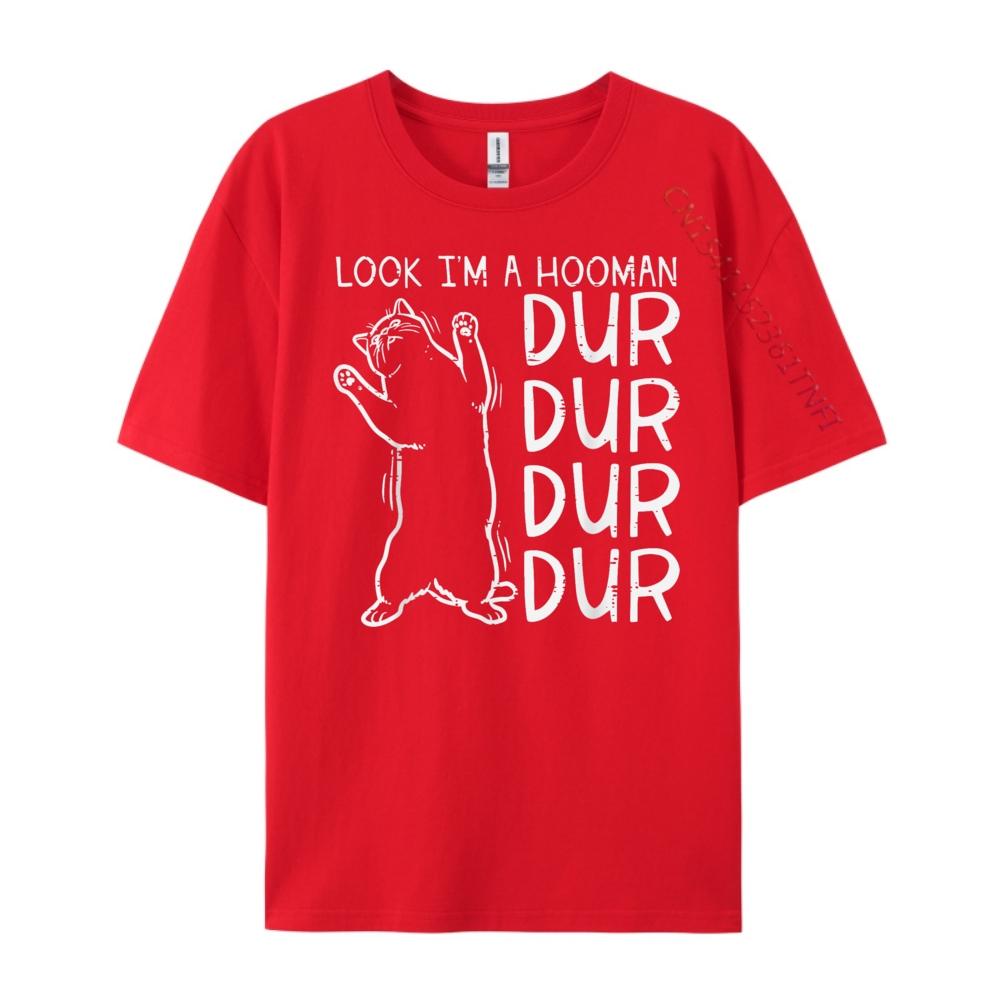 Giftlook Im A Hooman Dur Dur Funny Cat Human Women Girls Kids Men Clothes Short Sleeve Tee Graphic tshirts S
