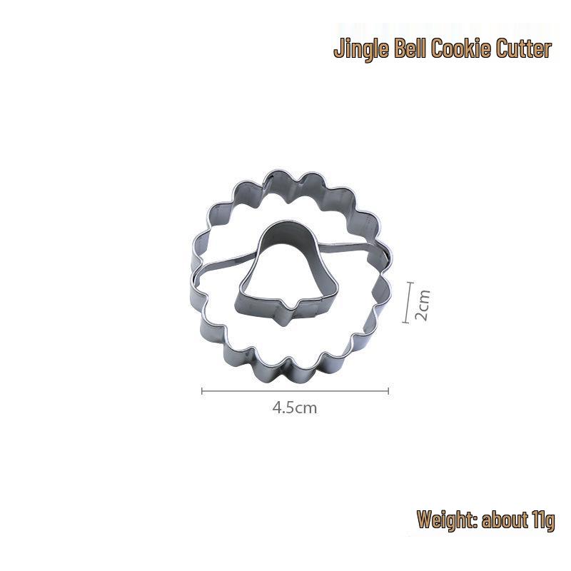 9-Piece Stainless Steel Cookie Cutter Set for Easter & Christmas - Includes Jam Cutout & Fondant Molds