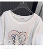 Women's Plus Size Loose Round Neck Short-Sleeve Mid-Length T-Shirt (200/300/350 Jin)