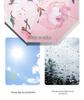 Automatic Black Glue Peony Sun & Rain Umbrella - Double-Layer Anti-UV, Oil Painting Design