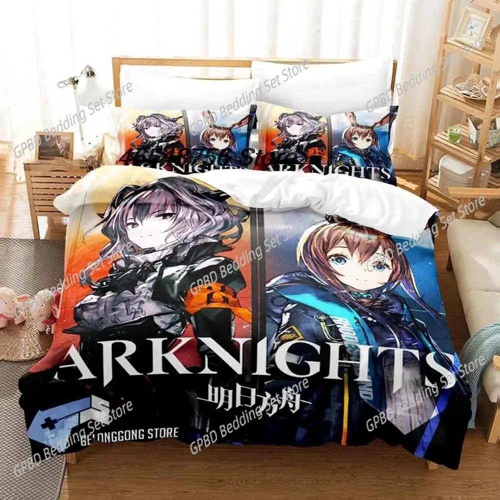 3d Printing Game Arknights Beding Set Bedrom Soft Modern Bedspreads Comefortable Children Kids Soft Duvet Cover Comfortable Quilt Cover And Pilowcase