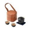 Outdoor coarse pottery portable travel tea set storage bag household teapot cover bowl Kuaike cup business souvenir