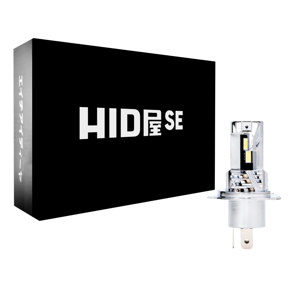 

HIDYA SE H4 LED Motorcycle Headlight, Super Bright, Vehicle Inspection Compliant, White, Single Light, Special Edition