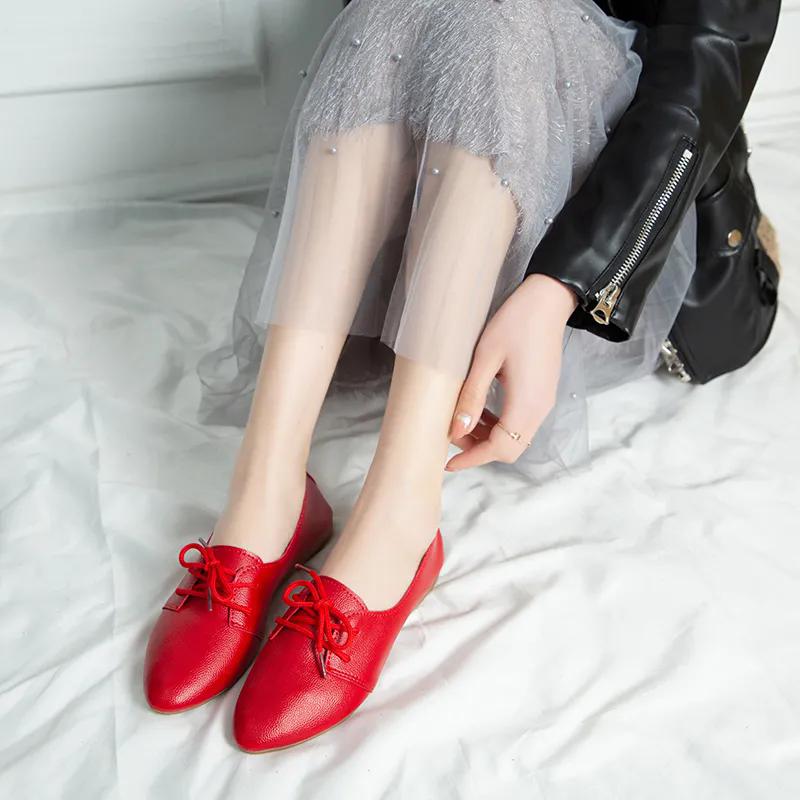 Women Spring and Autumn Shoes Solid Color Lightweight Flat Shoes Versatile Large Size Soft Casual Shoes