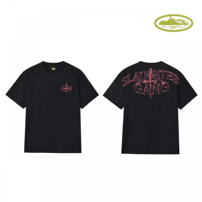CORT Alcatraz Basic Short Sleeve T-Shirt Phantom Letter Print Couple Streetwear Teens