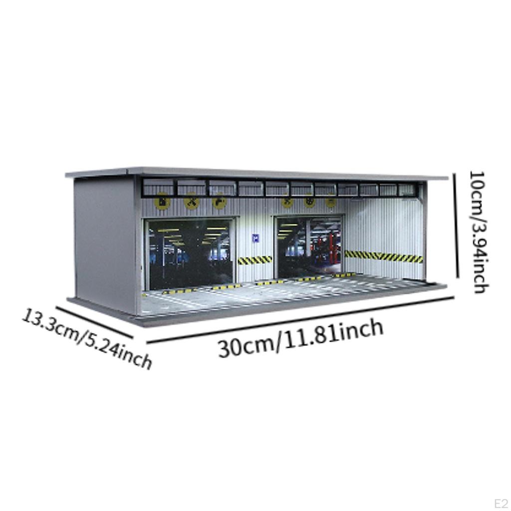 1/64 Diorama Auto Vitrine Mini Modell Lagerung Box Acryl Schaufenster Organizer mit Licht