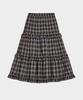 BELLOL Winter Shirring Long Skirt Check Brown