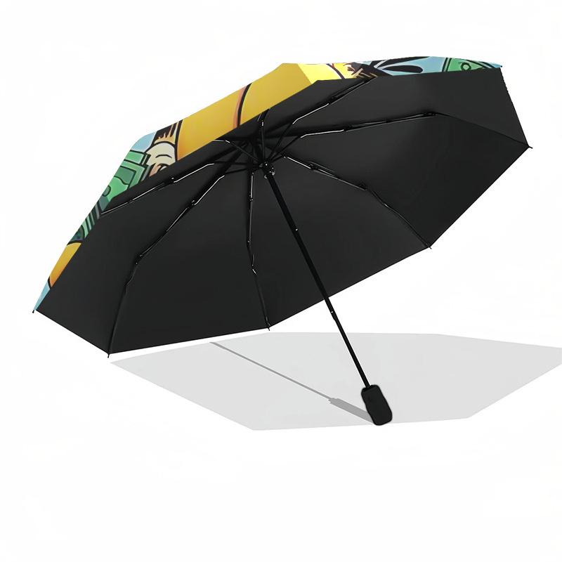 1pc Garfield Automatic Cute Umbrella | Portable Foldable 8-Rib Manual Open, Cute Halloween & Christmas Gift for Outdoor, Casual Accessory, Durable Can