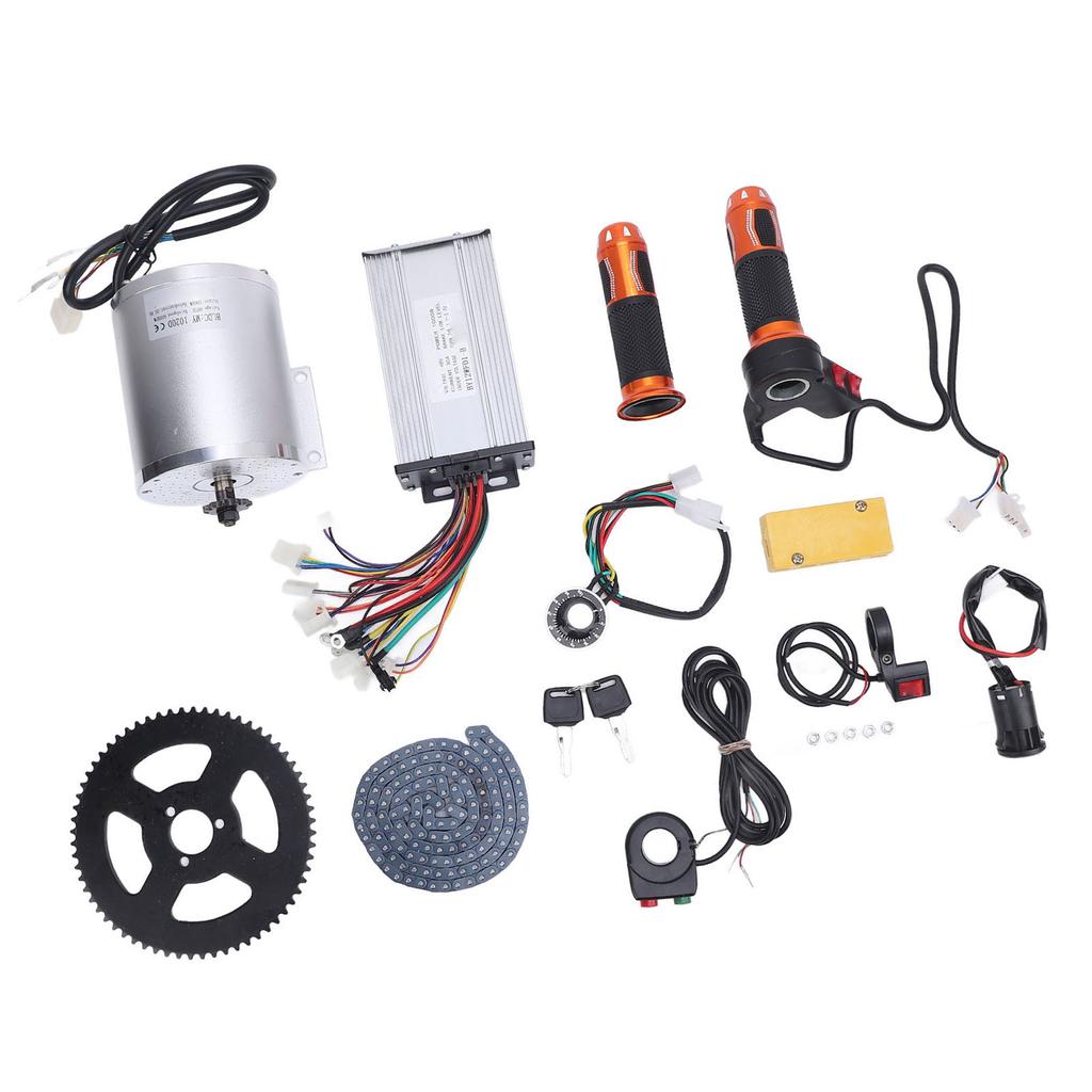 Electric Brushless Direct Current Motor Kit 48V 1000W with Controller Throttle Scooter Motorcycle Conversion Parts