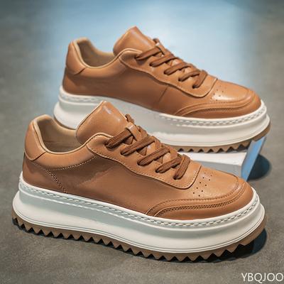 Men's Spring New White Shoes High-end Retro Casual Versatile Men's Shoes Simple Comfortable Wear-resistant Daily Commuting Shoes