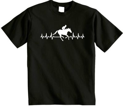 It's in My HeartBeat Reiten T-Shirt Jockey T-Shirt Pferderennen Herz Top