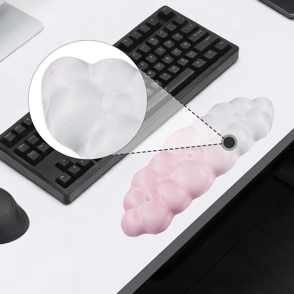 Reposamuñecas para Teclado Brazo de Ordenador Antideslizante Almohadilla para Codo de Escritorio de Portátil para Juegos Familia Amigos