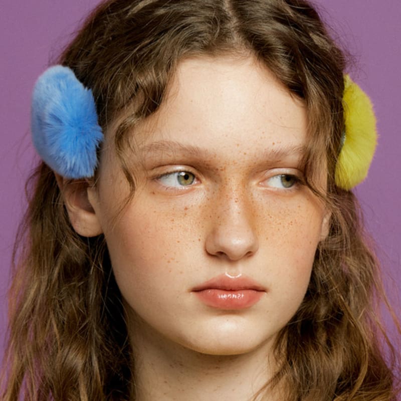 XPIER real rabbit fur hairpin[3color]