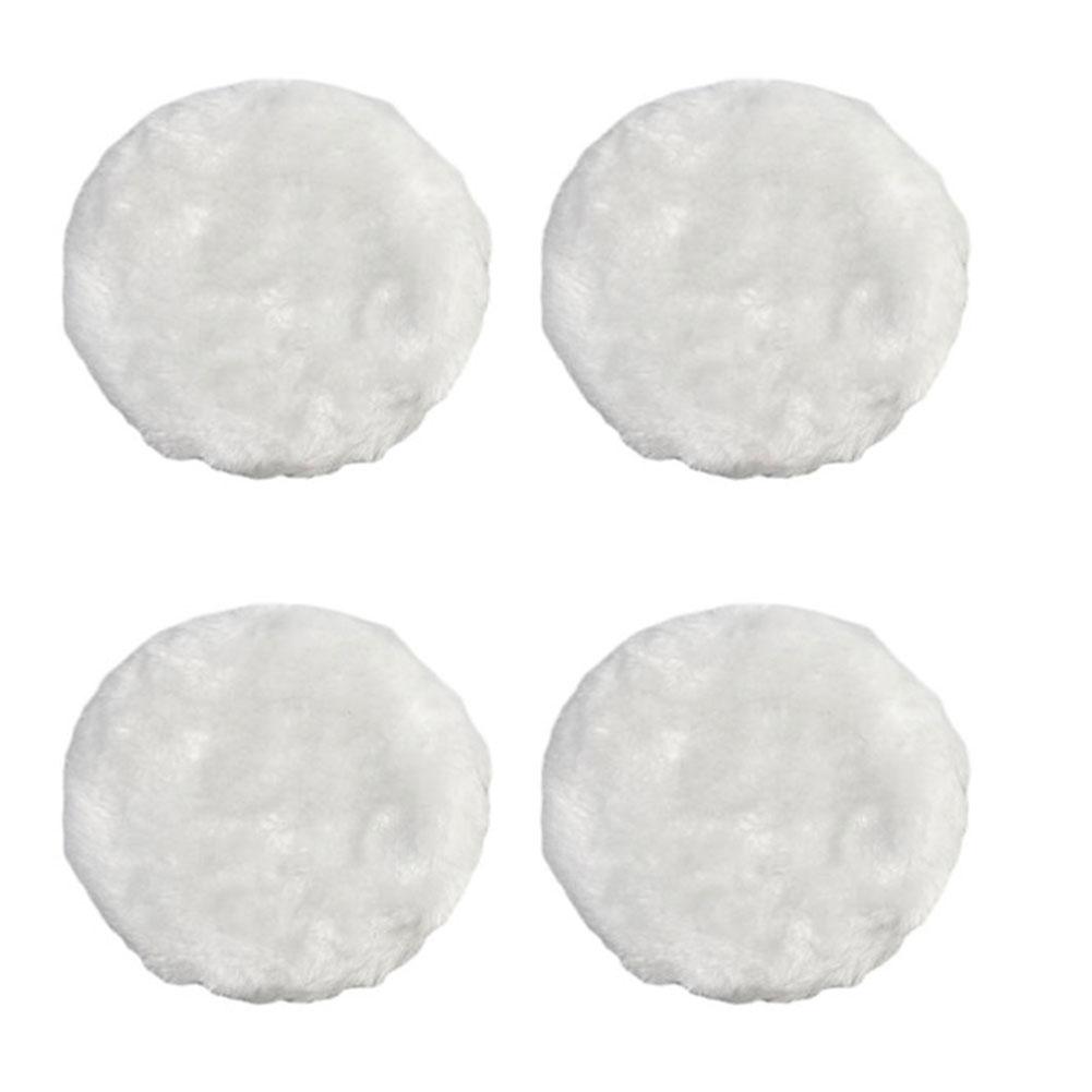 Artificial Wool Polishing Pads 4pcs 5inch for Buffing For Cleaning and Dust Removal with Soft Synthetic Fibers