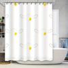 White Shower Curtain With Anti-Bacterial Protection Patternperfect For Cleaning Lovers! Waterproof Durable Bathroom Decor Free S