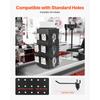 SucceBuy Rotating Pegboard Display Stand 7.4 X 7.4 X 17 In 4-Sided Spinning Peg Board Display with 24 Hooks for Grocery Retail