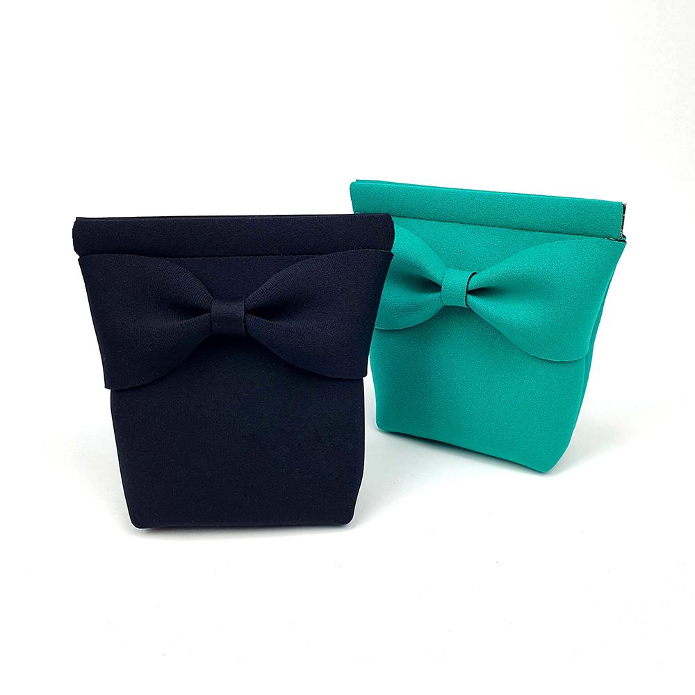 Suin Ribbon Pouch - Black