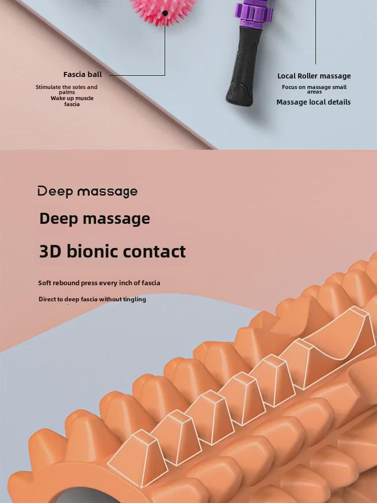 Crescent EVA Foam Roller: Hollow Wolf Tooth Massage for Muscle Relaxation