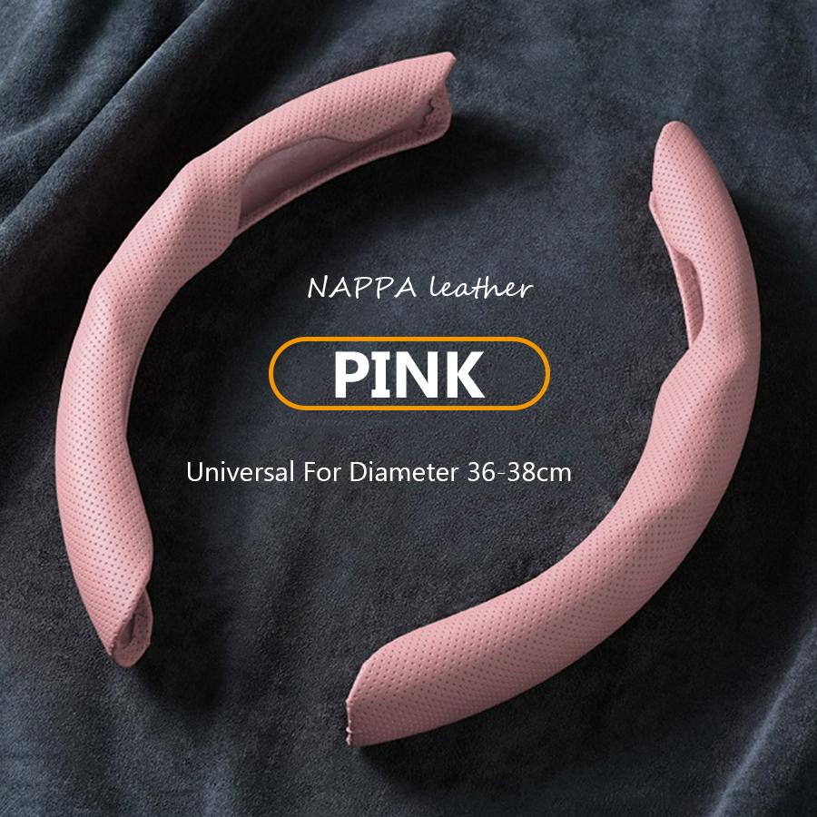 Universal Car Steering Wheel Cover NAPPA Leather 2PCS-Dimensional Anti Slip, Timple And Fashionable Protector Car Accessories