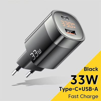 33W GaN USB C Ladegerät Digital Display PD Schnelle Lade Für iPhone 13 12 Max Pro iPad Für Xiaomi poco Samsung Ladegerät Es