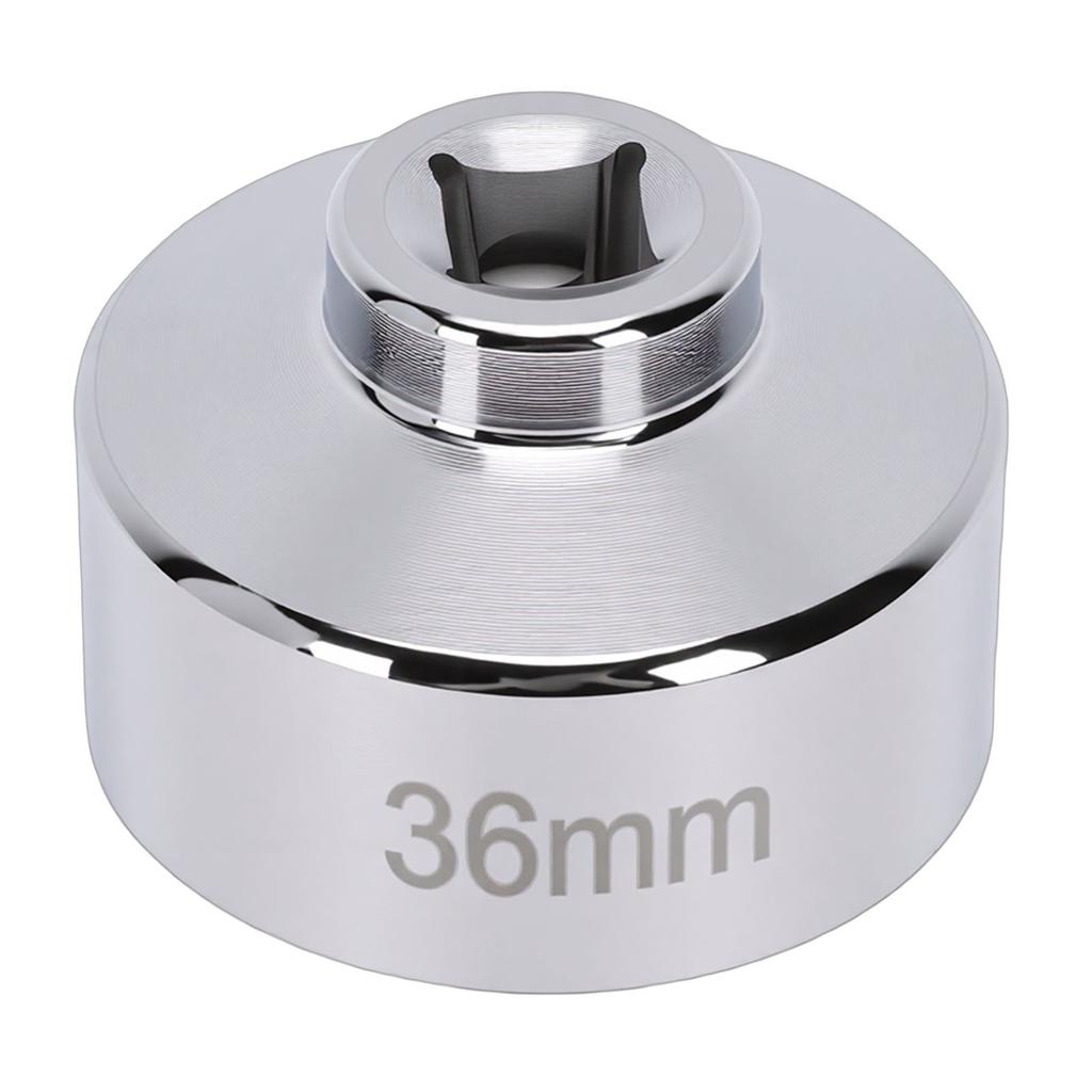 Oil Filter Socket 36mm   Steel 3/8in   Hole 6 Point Oil Filter Removal Tool for Engine