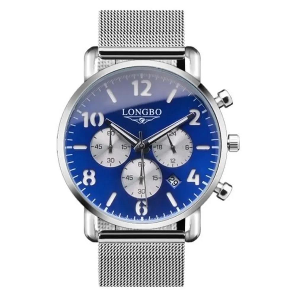 Men s wrist round blue point watch A20432_Blue
