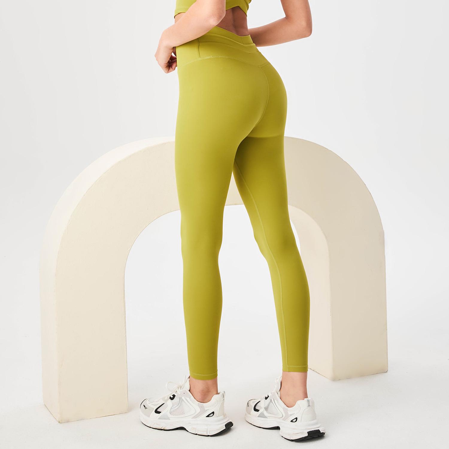 

High-Intensity Seamless High-Waist Yoga Leggings - Nude, Quick-Dry, Peach Butt, High-Elastic Fitness Pants Large