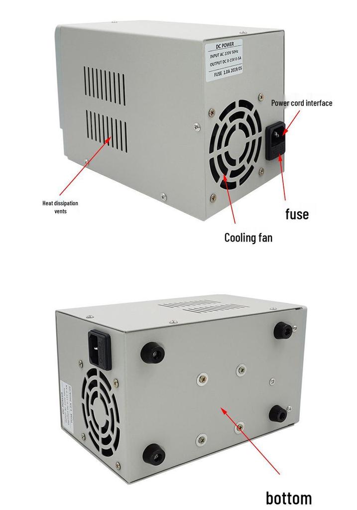 Adjustable 15V/30V DC Power Supply with Digital Display for Mobile Repair, Constant Voltage & Current