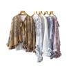 Thin Print Sunscreen Shawl Women Summer Uv Protection Riding Sunscreen Cloak Lady Poncho Capes Black