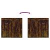 vidaXL Sideboard Räuchereiche 80x36x75 cm Holzwerkstoff