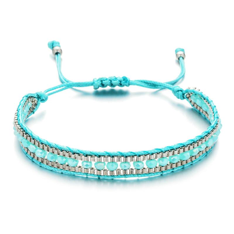 22 Styles Ethnic Style Color Tiramis Beads Handmade Lucky Rope Bracelet Female Adjustable Fashion Charm Jewelry Accessories