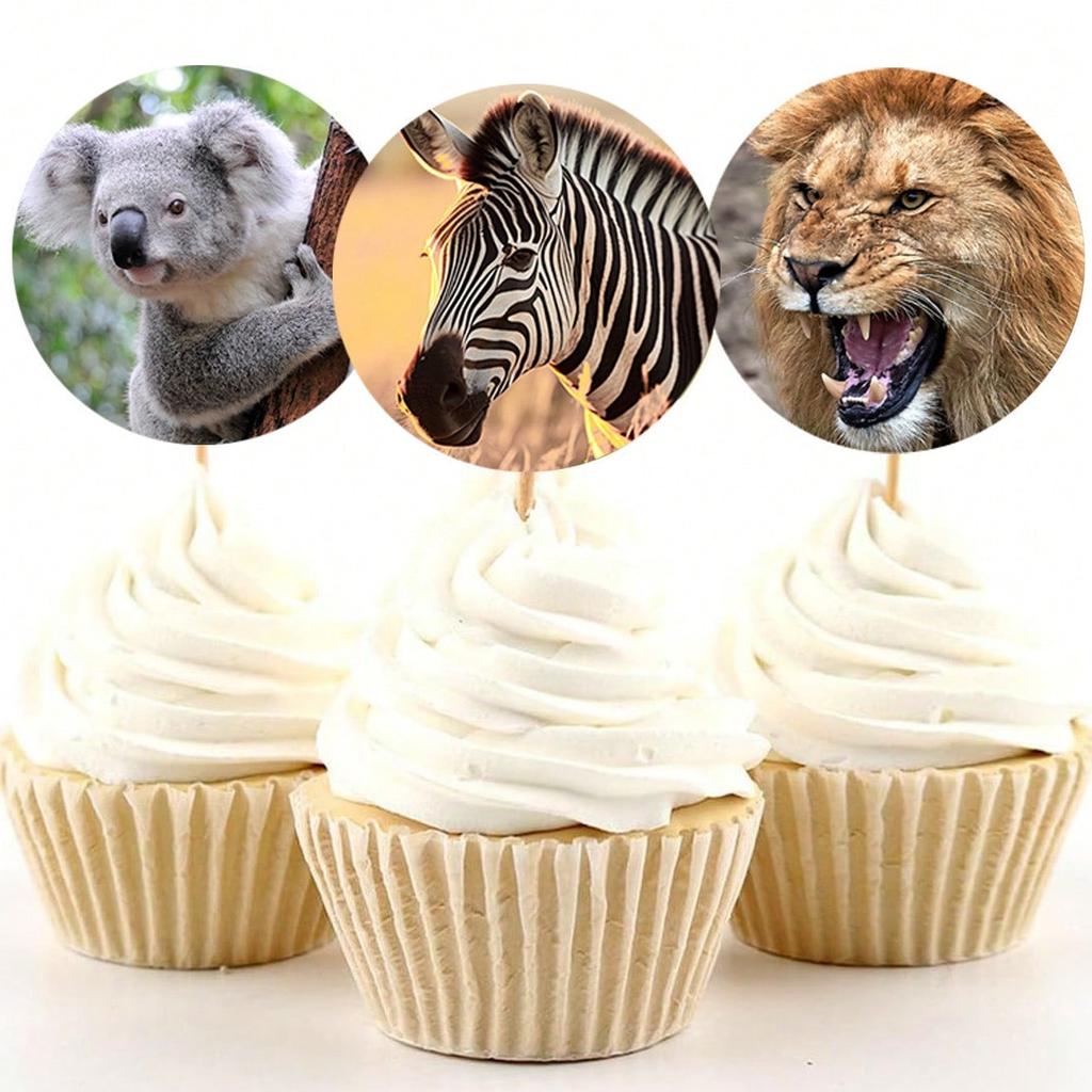 500 Pieces of Children's Animal Stickers - Circular Jungle Birthday Party Gift Decoration - for Teachers and Students' Classroom Rewards