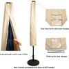 C-Hopetree Patio Umbrella Cover for 7ft to 11ft Solar LED Outdoor Market Umbrellas, Waterproof, with Zipper and Rod, Beige