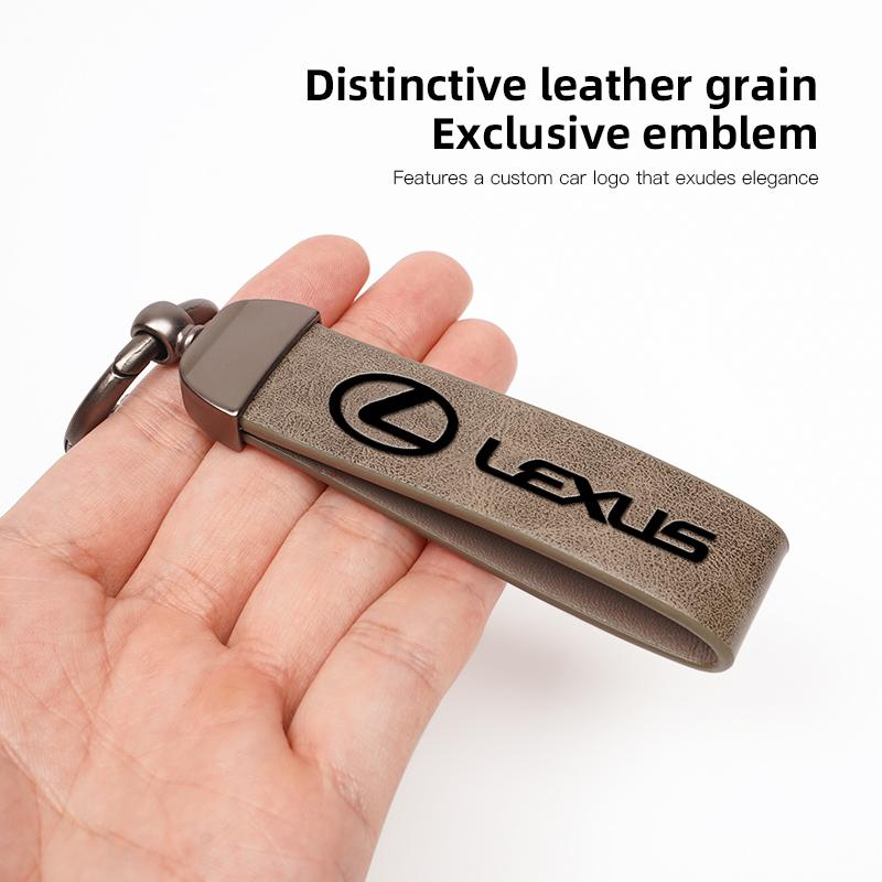 lexus Car Vintage Leather Keychain Zinc Alloy Keyring For RX330 IS250 Ct200h ES300h RX350 IS300h UX Key Holder Pendant Ornaments