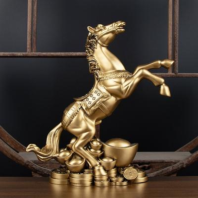 Feng Shui Lucky Resin Animal Horse Crafts Ornaments Chinese Home Living Decoration