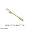 Gold Luxurious Stainless Steel Tableware, Knife, Fork, Spoon, Steak, Fish Dinner, Dessert, Salad, Coffee, Dinning Room