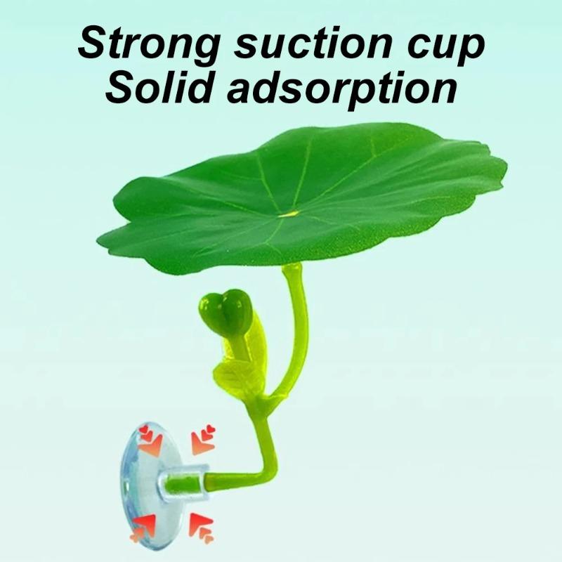 1 pc Green Leaf Hammock for Betta Fish Stress-Reducing Aquarium-Safe Decor with Suction Cup for Fish Tank Fake Plants Decoration