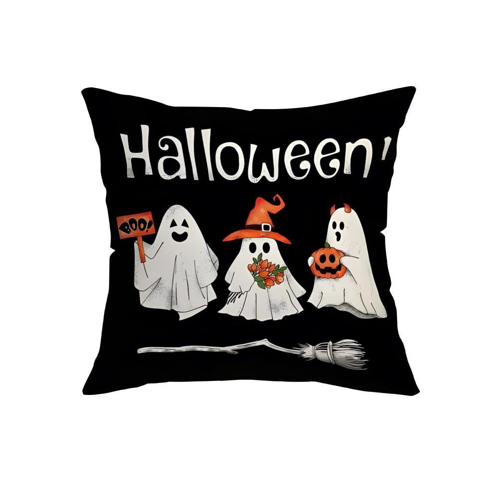 

Скандинавский Хэллоуин День Мёртвых Призрак Сладость или гадость Наволочка Односторонняя Современная Наволочка с Принтом 45*45cm
