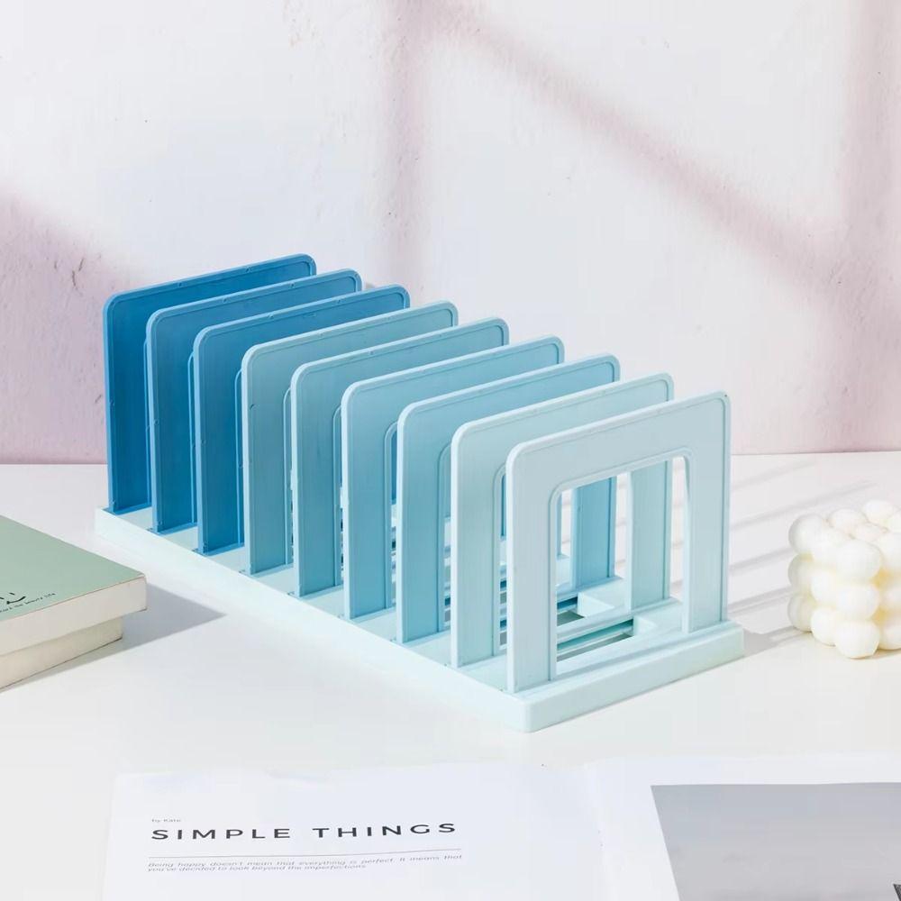 Dividers Desktop Book Stand Non-slip Vertical Book Holder Portable File Storage Bookshelf  Bedroom