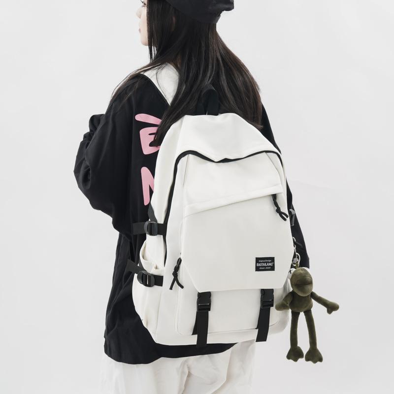 Backpack Men's Simple and Versatile Large Capacity Travel Backpack Women's Casual Junior High School, High School, College Student Backpack