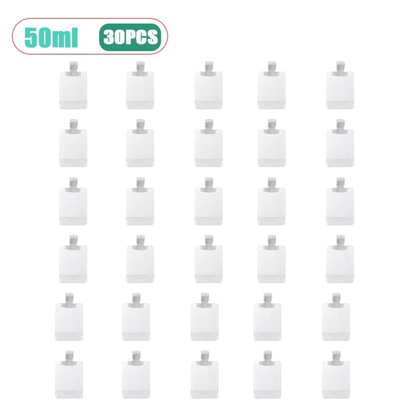 10-30Pcs Reusable Squeeze Travel Pouches Empty Bottles Refillable For Lotion Shampoo Toiletries Liquid Cosmetic Carry On Bag
