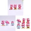 Cute Strawberry Bear Dessert Beach Party Butt Bear Toy Model Twist Egg Figurine