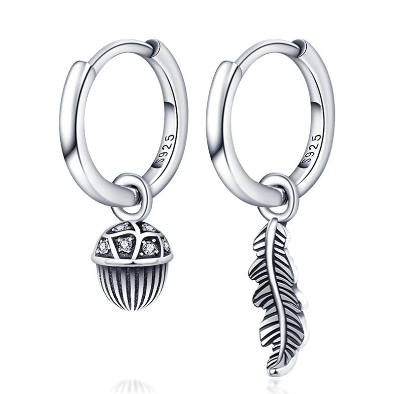 Summer New 100% 925 Sterling Silver Earrings Heart and Shell Earrings Women Jewelry DIY Fine Jewelry Birthday Gifts